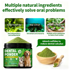 OZOXOO powder poured into meals to support daily oral hygiene.