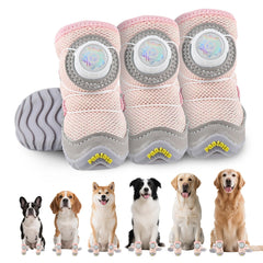 paatata dog shoes knob-adjustment close-up showing secure fit for outdoor adventures.