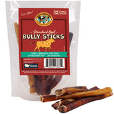 Pack Approved beef bully sticks 6in for medium dogs long-lasting chew.