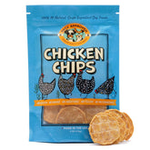 Pack Approved Chicken Chips bag closeup highlights single-ingredient dog treats for simple, trusted feeding