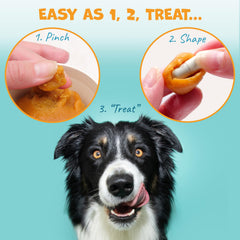 Pack Approved Flavor-Doh Bacon Cheese flavor enhances palatability for pill hiding.