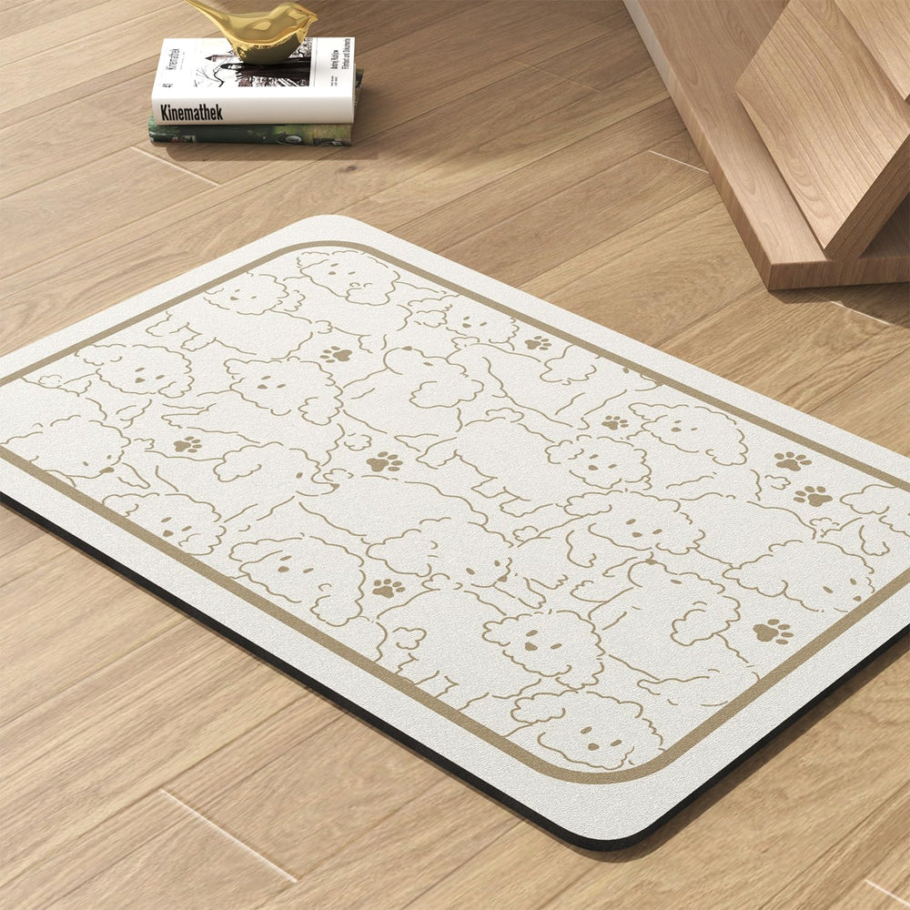 Alfombrilla absorbente PADOOR FRAMEDOGS para perros, evita derrames y mantiene el área limpia.