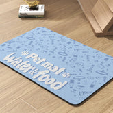 PADOOR pet feeding mat top view shows absorbent surface for mess-free meals.