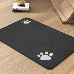 PADOOR pet feeding mat-absorbent catches spills and keeps floors clean.