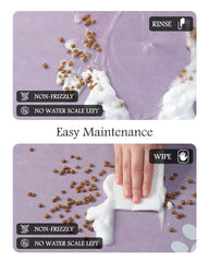 PADOOR purple feeding mat keeps surfaces clean without staining or hair buildup