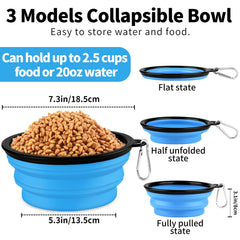 Paercute collapsible dog bowl holds up to 20 oz water