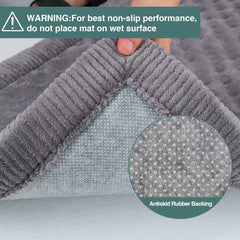 PAGGED gray microfiber bed pad provides soft, breathable comfort for pets