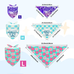 Pai Sence Fathers Day bandanas side view showing bulk 30-piece set for pets