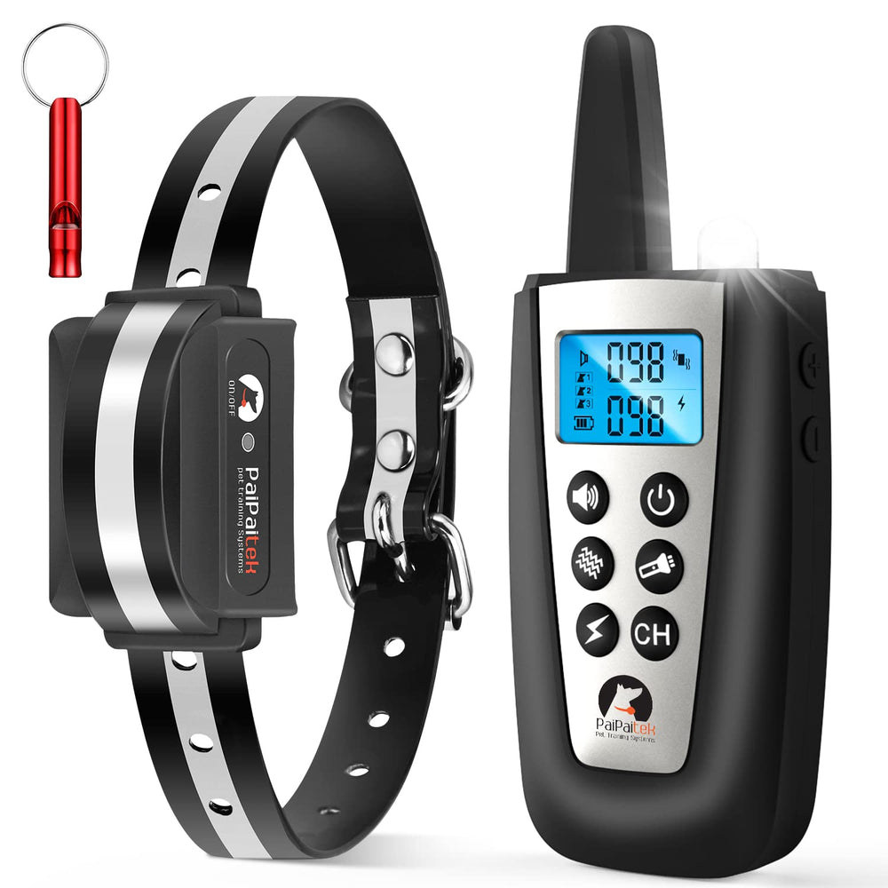 PaiPaitek bark collar remote visual: quick remote training control for calmer dogs.