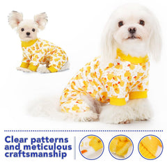Paiaite Dog Pajamas Onesie material closeup showing soft polyester texture