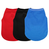 Paiaite dog shirt pack red on model surface, breathable cotton for daily comfort.