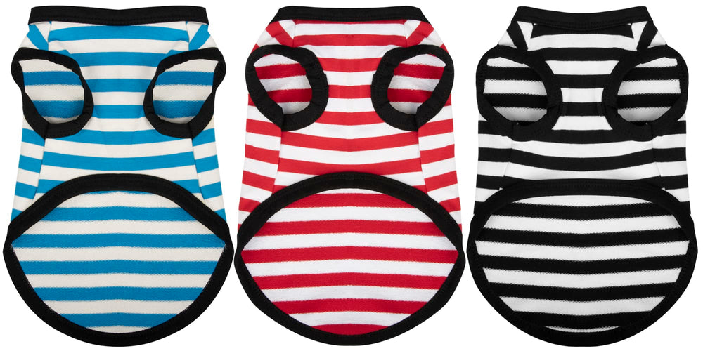 Paiaite dog-striped shirt front view in soft breathable cotton for everyday comfort.