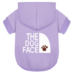 Paiaite Purple Chihuahua Dog Hoodie front view keeps small dogs warm with stylish print.