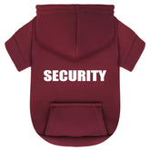 Paiaite wine red Chihuahua hoodie front view offers warm, snug comfort.