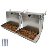 Paiaojia rabbits feeder full view, two-pack setup for long-lasting meals.