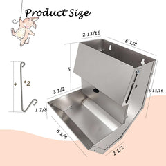 Paiaojia rabbits feeder sliding lid highlighting debris protection.