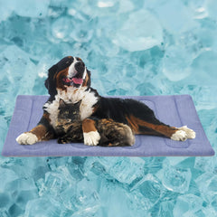 PAIGTEK cooling mat for large dogs top view highlights double-sided waterproof design for hot-weather relief