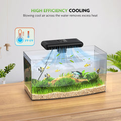 PAIZOO aquarium chiller fan dual-turbo motor highlights quiet operation