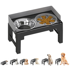 PAKEWAY elevated-dog-bowls image shows ergonomic height for comfortable meals
