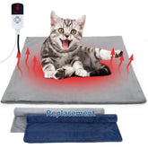 Pakimi cat heating pad outdoor front view, waterproof warmth for chilly evenings.