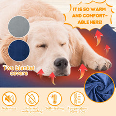 Pakimi dog heating pad waterproof outer layer ensures spill resistance and durability.