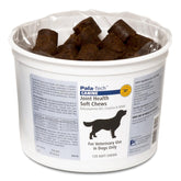 Pala Tech Canine Joint Soft Chews bottle-label highlights joint support for active dogs.