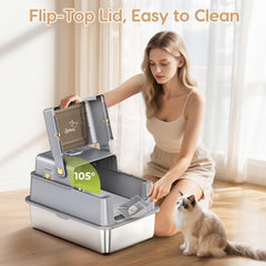 PalNests L7 Pro with lid open for easy access and cleaning