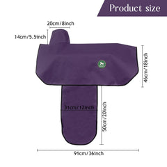 Paloura Saddle Cover elastic-straps detail showing secure fit and slip resistance.