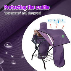 Paloura Western Saddle Cover 1000D Oxford fabric close-up highlighting waterproof and tear-resistant construction.
