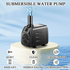 pamaner mini submersible pump hidden discreetly in small fountains and ponds