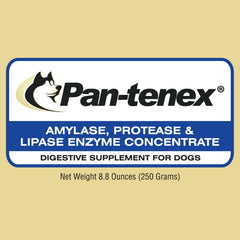 Pan-tenex dogs powder texture closeup highlights dust-free, low-odor formulation for easy handling.