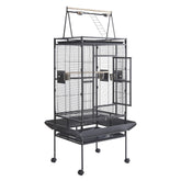 Panana wide-flight bird cage with 69-inch height on rolling stand for spacious parrots