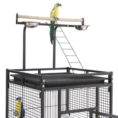 Panana large cage bottom tray design for quick, easy cleaning after playtime.