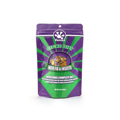 Pangea Fruit Mix packaging highlights a balanced diet for crested geckos.