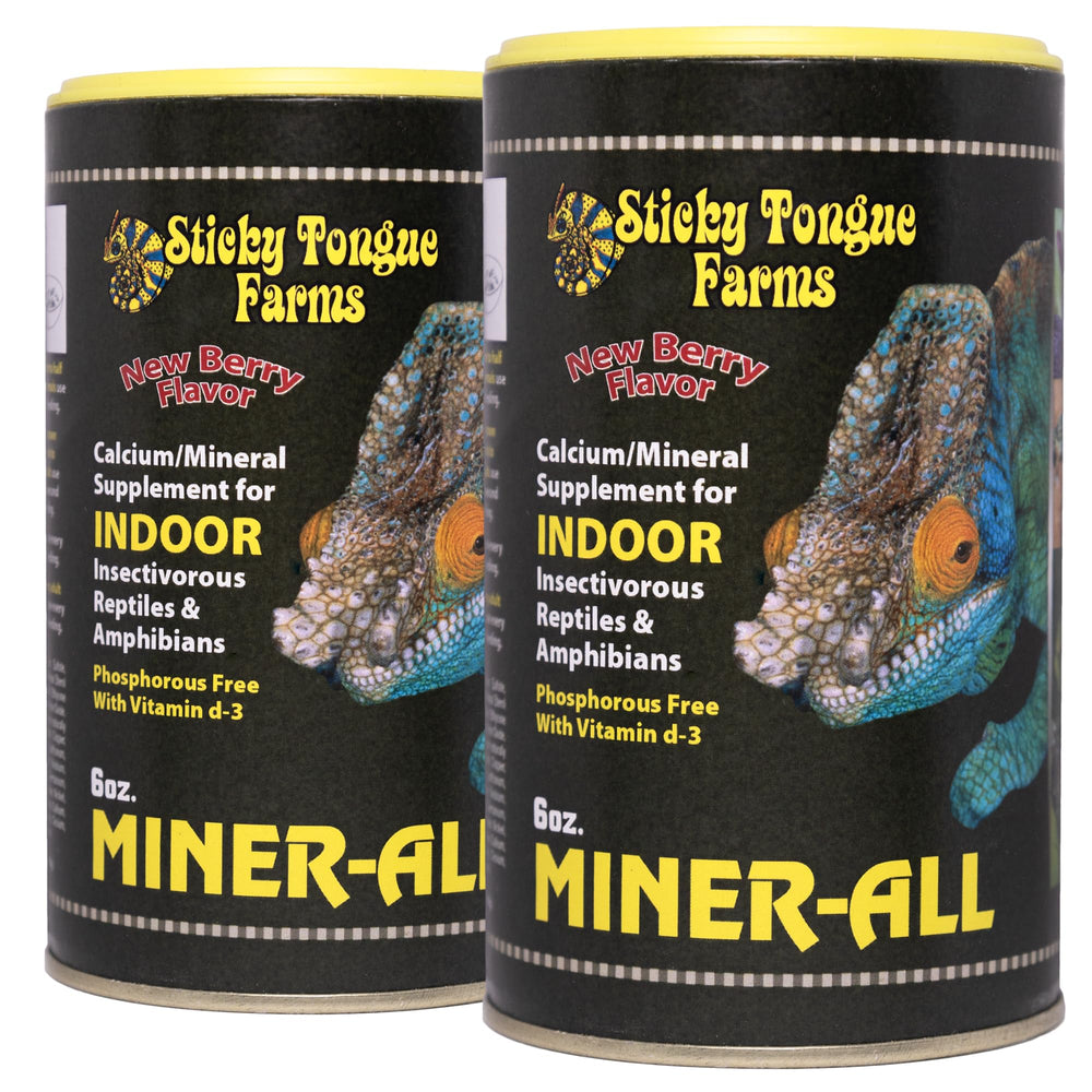 Pangea Miner-All reptile supplement bottle close-up highlighting premium calcium powder for strong bones