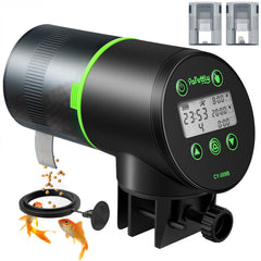 Papettly automatic fish feeder front view highlights a sleek design for easy daily feeding
