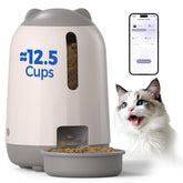 PAPIFEED automatic feeder with dual power supply keeps pets fed during outages.