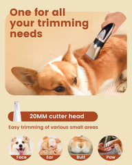 PAPMINI dog paw trimmer detail for precise paw care.