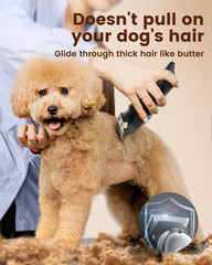 PAPMINI dog grooming kit LED-display highlights battery level for planned sessions