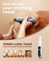 PAPMINI dog grooming kit LED-light helps precise trimming in tight areas