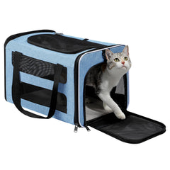 PAPZER Cat Carrier under-seat flight-ready design fits under airplane seats for easy travel