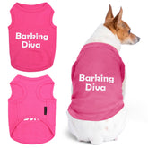 Parisian Pet Barking Diva embroidered shirt closeup highlighting durable, stylish stitching for dogs.