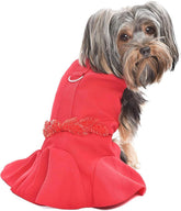 Parisian Pet dog Christmas dress front view for festive occasions
