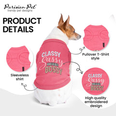 Parisian Pet dog t-shirt breathable cotton keeps dogs comfy on walks