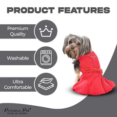 Parisian Pet dress fabric closeup shows soft breathable material