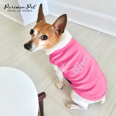 Parisian Pet embroidered Diva text detail adds glamour to any outfit