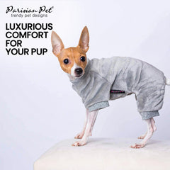 Parisian Pet machine-washable dog pajama keeps color and elasticity