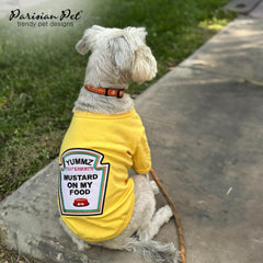 Parisian Pet sleeved dog shirt on a pup shows easy dressing and comfortable movement.