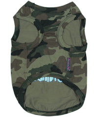 Parisian Pet sleeveless dog t-shirt closeup embroidered, highlighting comfort and easy-care daily wear.