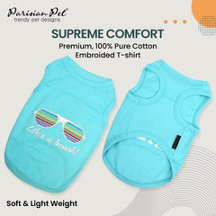 Parisian Pet soft cotton dog tank top offers breathable comfort for daily wear